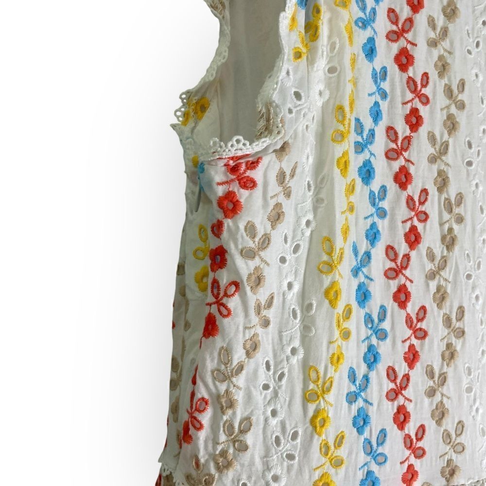 Antonio Melani x Kimberly Whitman Kari Embroidered Ruffle Eyelet Maxi Dress 12 - Picture 8 of 12